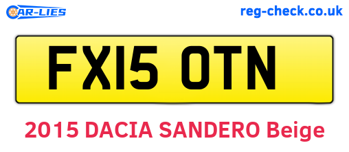 FX15OTN are the vehicle registration plates.