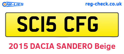SC15CFG are the vehicle registration plates.