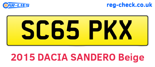 SC65PKX are the vehicle registration plates.