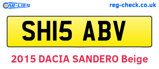 SH15ABV are the vehicle registration plates.