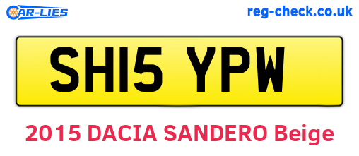 SH15YPW are the vehicle registration plates.