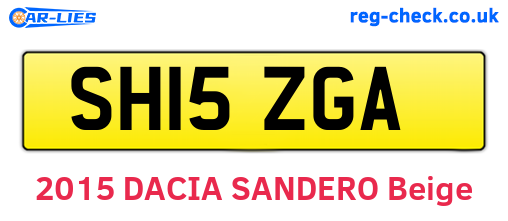 SH15ZGA are the vehicle registration plates.