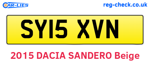 SY15XVN are the vehicle registration plates.