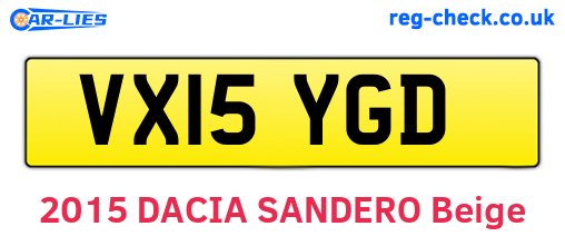 VX15YGD are the vehicle registration plates.