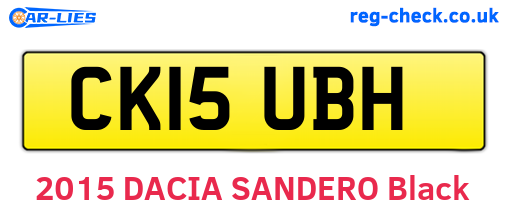CK15UBH are the vehicle registration plates.