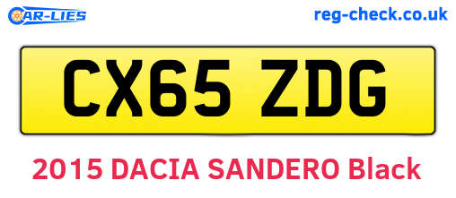 CX65ZDG are the vehicle registration plates.