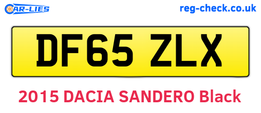 DF65ZLX are the vehicle registration plates.