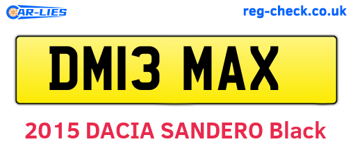 DM13MAX are the vehicle registration plates.