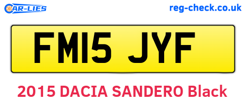 FM15JYF are the vehicle registration plates.