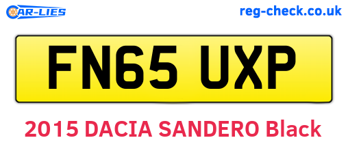 FN65UXP are the vehicle registration plates.