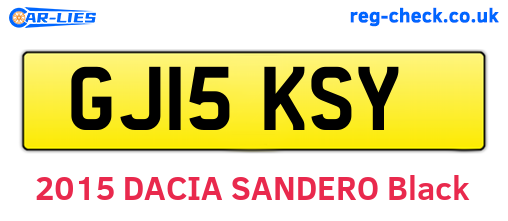 GJ15KSY are the vehicle registration plates.