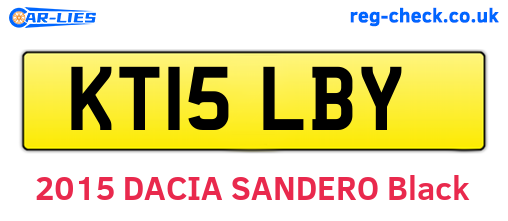 KT15LBY are the vehicle registration plates.