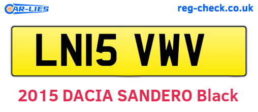 LN15VWV are the vehicle registration plates.