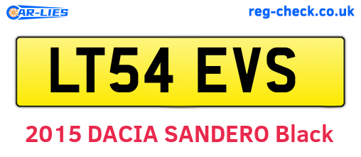 LT54EVS are the vehicle registration plates.