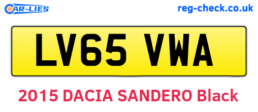 LV65VWA are the vehicle registration plates.