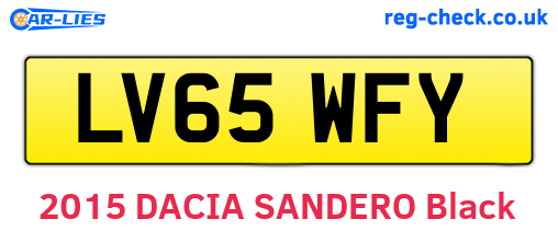 LV65WFY are the vehicle registration plates.