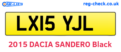 LX15YJL are the vehicle registration plates.