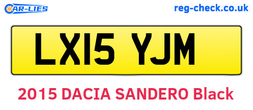 LX15YJM are the vehicle registration plates.
