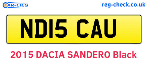 ND15CAU are the vehicle registration plates.
