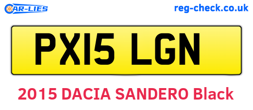 PX15LGN are the vehicle registration plates.