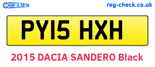 PY15HXH are the vehicle registration plates.