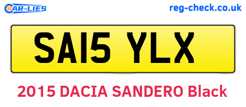 SA15YLX are the vehicle registration plates.