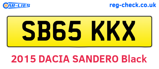 SB65KKX are the vehicle registration plates.