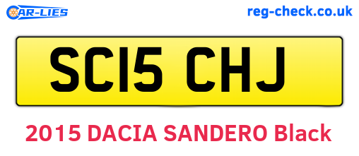 SC15CHJ are the vehicle registration plates.