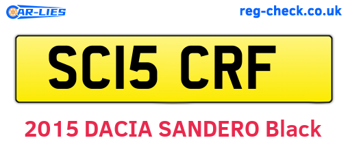 SC15CRF are the vehicle registration plates.