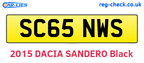 SC65NWS are the vehicle registration plates.
