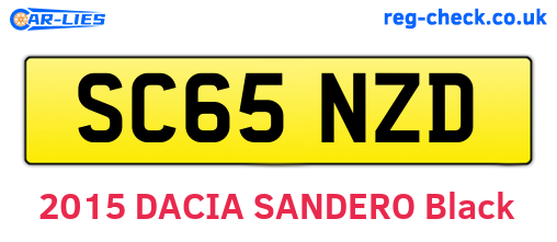 SC65NZD are the vehicle registration plates.