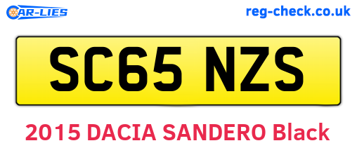 SC65NZS are the vehicle registration plates.