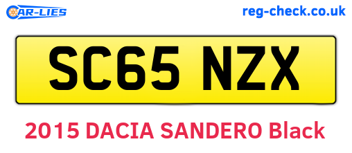 SC65NZX are the vehicle registration plates.