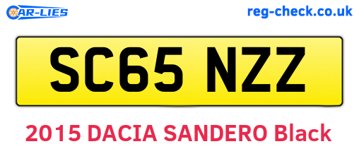 SC65NZZ are the vehicle registration plates.