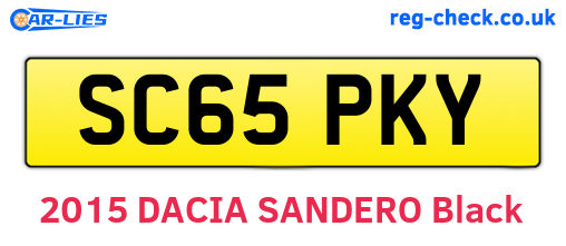 SC65PKY are the vehicle registration plates.