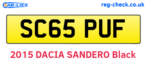SC65PUF are the vehicle registration plates.