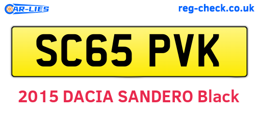 SC65PVK are the vehicle registration plates.
