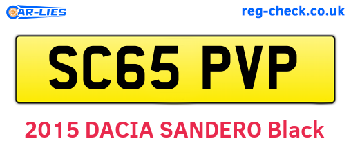 SC65PVP are the vehicle registration plates.