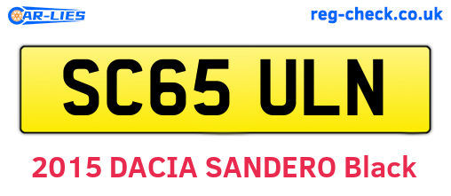 SC65ULN are the vehicle registration plates.
