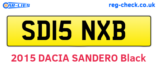 SD15NXB are the vehicle registration plates.