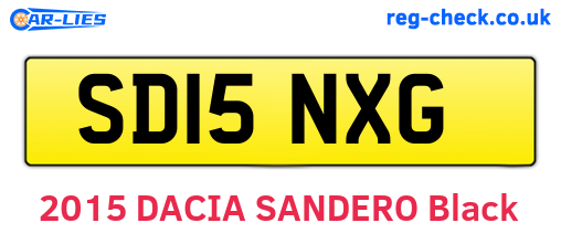 SD15NXG are the vehicle registration plates.