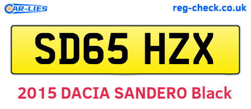 SD65HZX are the vehicle registration plates.