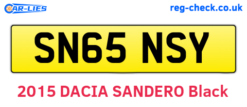 SN65NSY are the vehicle registration plates.