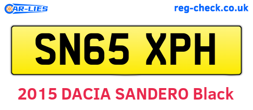 SN65XPH are the vehicle registration plates.