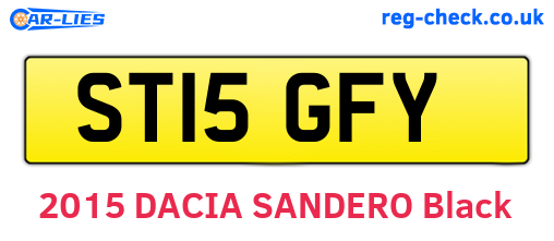 ST15GFY are the vehicle registration plates.