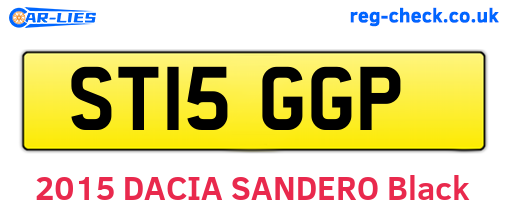 ST15GGP are the vehicle registration plates.