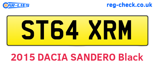 ST64XRM are the vehicle registration plates.