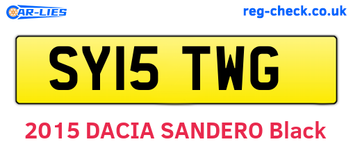 SY15TWG are the vehicle registration plates.
