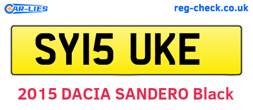 SY15UKE are the vehicle registration plates.