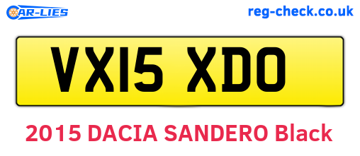 VX15XDO are the vehicle registration plates.